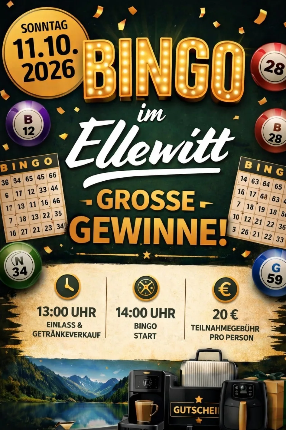 Bingo im Ellewitt (Ausgebucht)